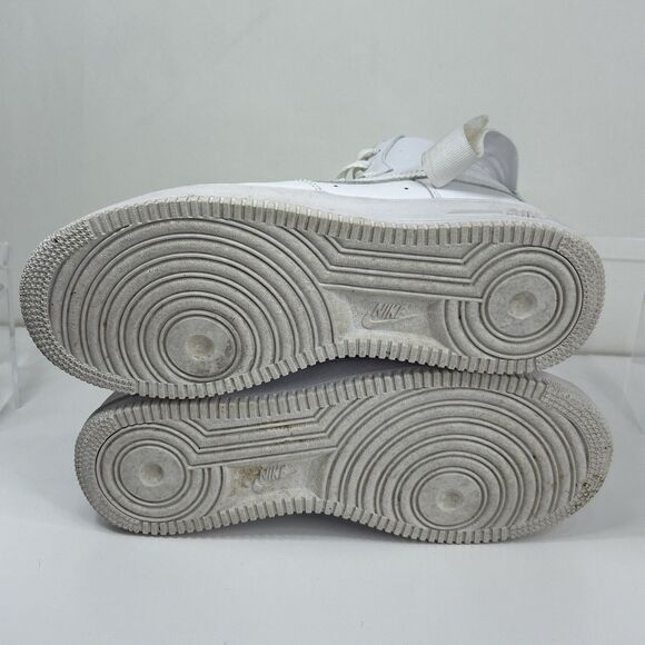 Nike Air Force 1 High Mid Sz 9 Triple White Women’s 334031-105 AF1 Basketball - Picture 12 of 13